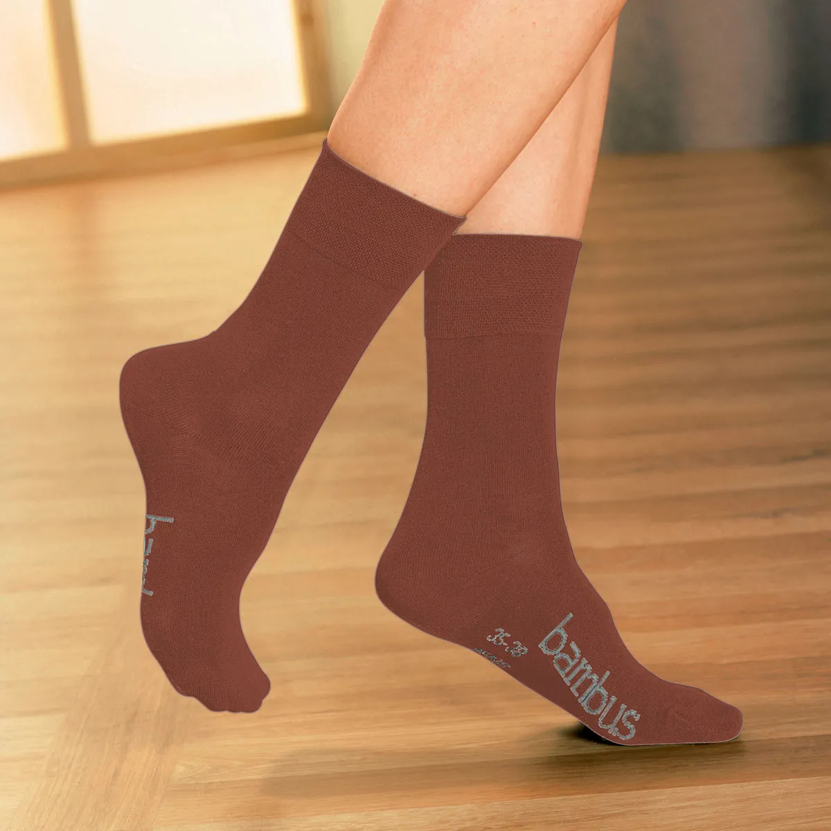 Gesundheitssocken »Bambus«, unisex, braun, 2 Paar